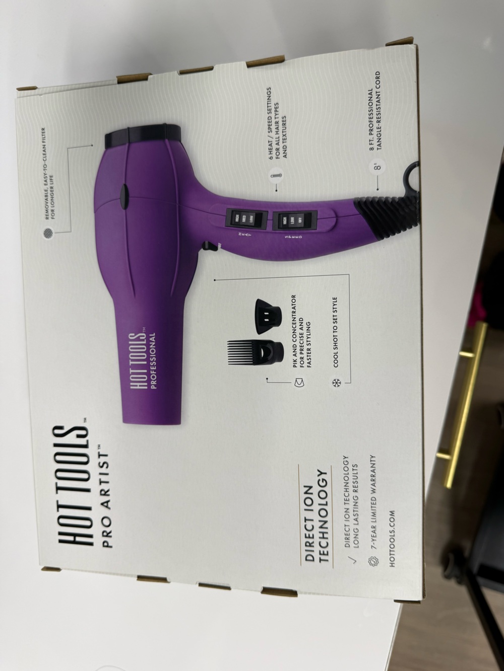 Hot Tools Professional Purple Turbo Ionic Salon Dryer - Picture 2 of 3